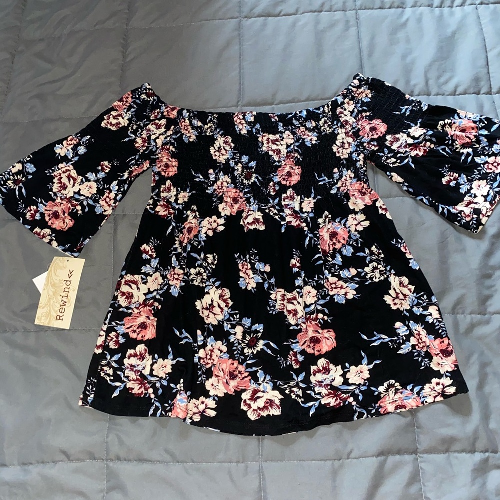 Rewind off the shoulder top